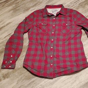 BC Clothing fleece lined button up collard shirt